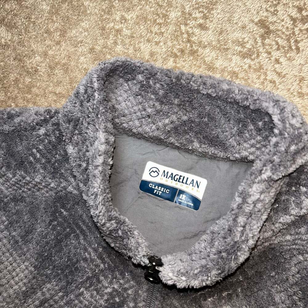 Magellan Outdoors Gray Women's Classic Fit Waffle Fleece Pullover Size 1X